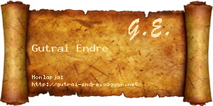 Gutrai Endre névjegykártya